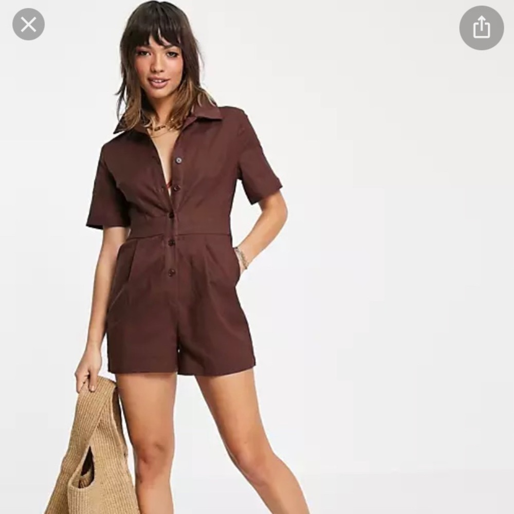 4th & wreckless - beach romper chocolate